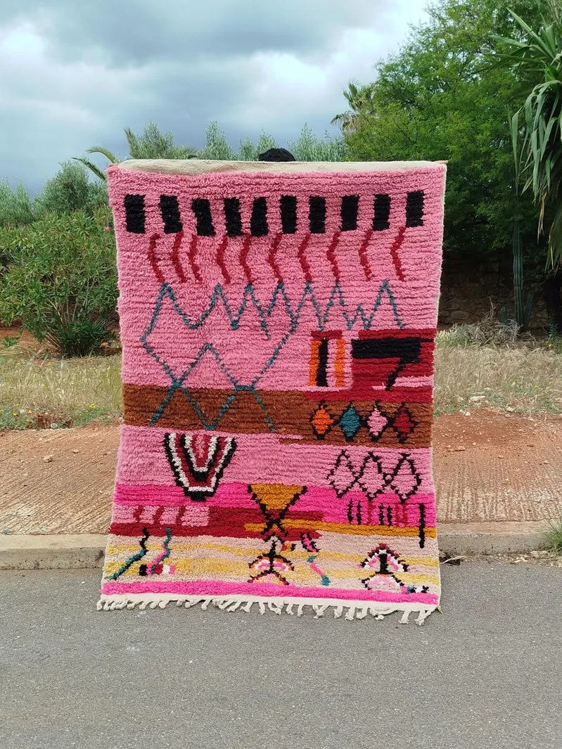 Pink Boujaad Berber Rug - Bloom