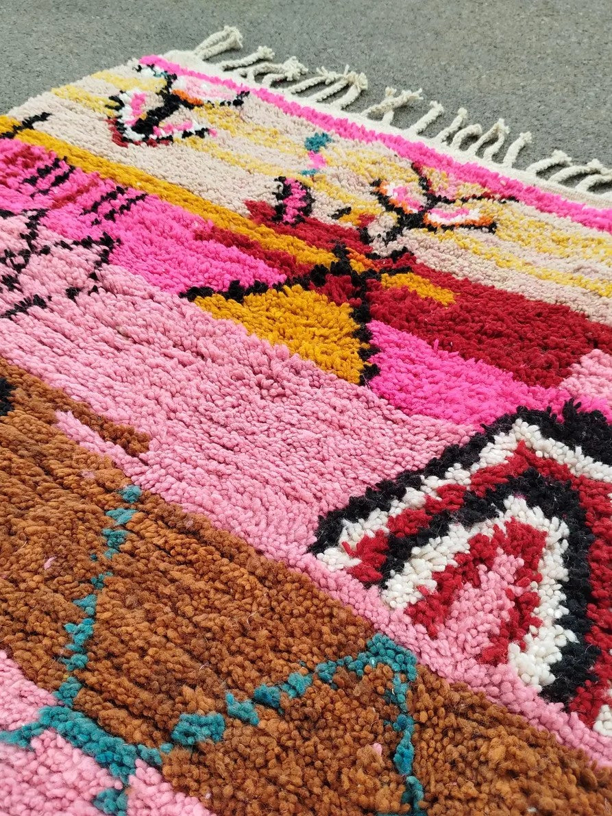 Pink Boujaad Berber Rug - Bloom