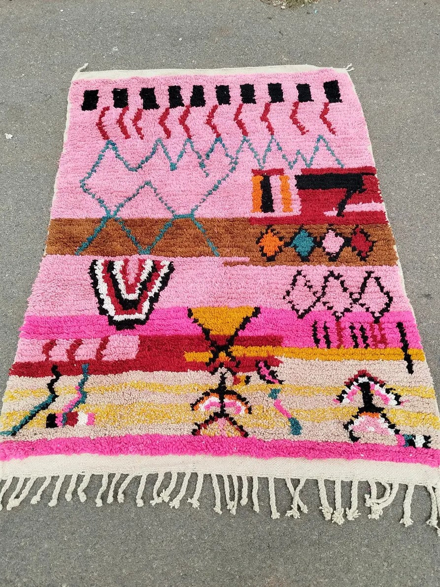 Pink Boujaad Berber Rug - Bloom